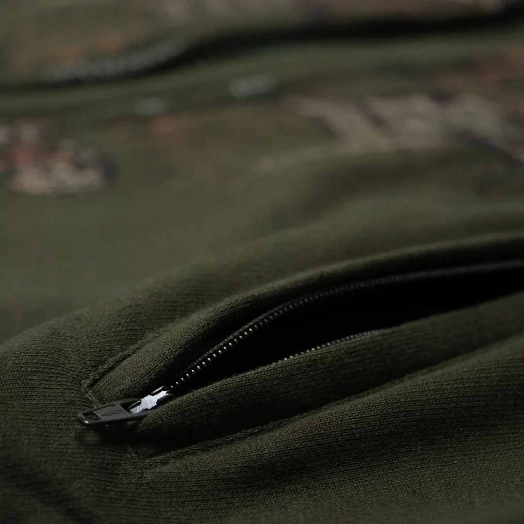 Aia Paec polera plano detalle cierre bolsillo Aia Paec Polera Para hombre LOOCH Diseño Preinca - Inca