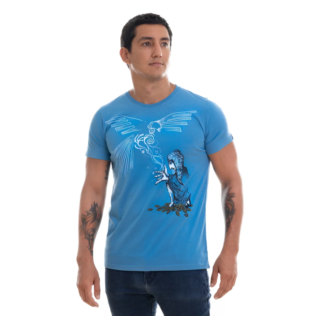 Brujo andino Polo Hombre postura modelo Brujo andino Polo Hombre postura modelo