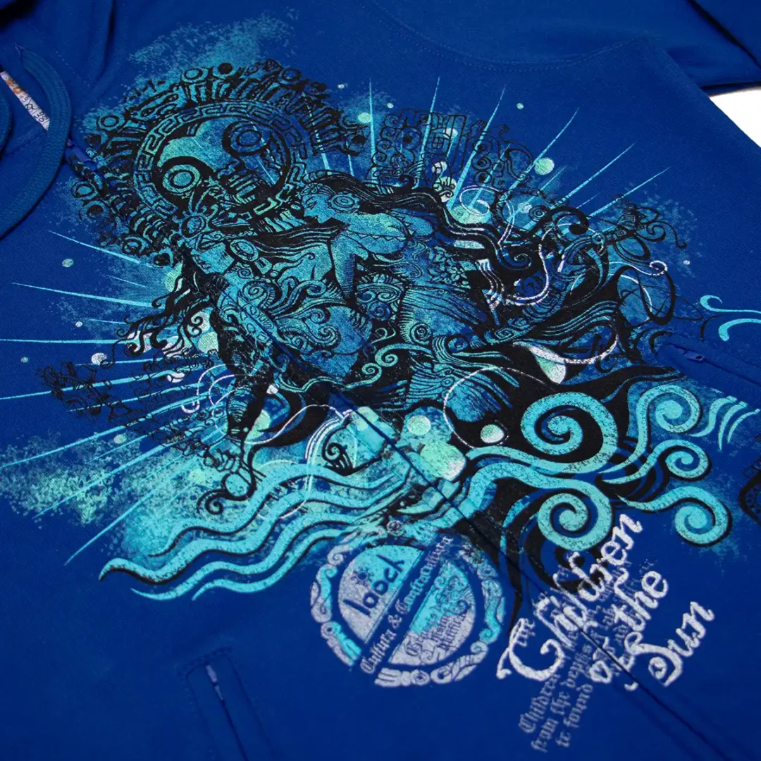 Manco Cápac y Mama Ocllo polera plano diseño Manco Cápac y Mama Ocllo Polera Para Caballero LOOCH Diseño Pre-Inca