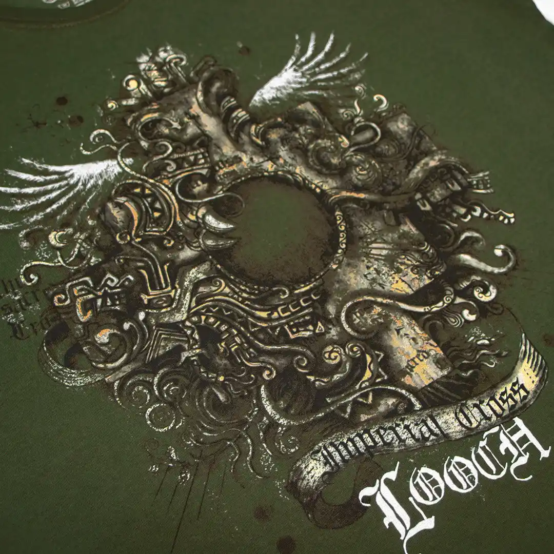 Chakana verde plano detalle Chakana Polo Para Caballero LOOCH Diseño Preinca-Inca