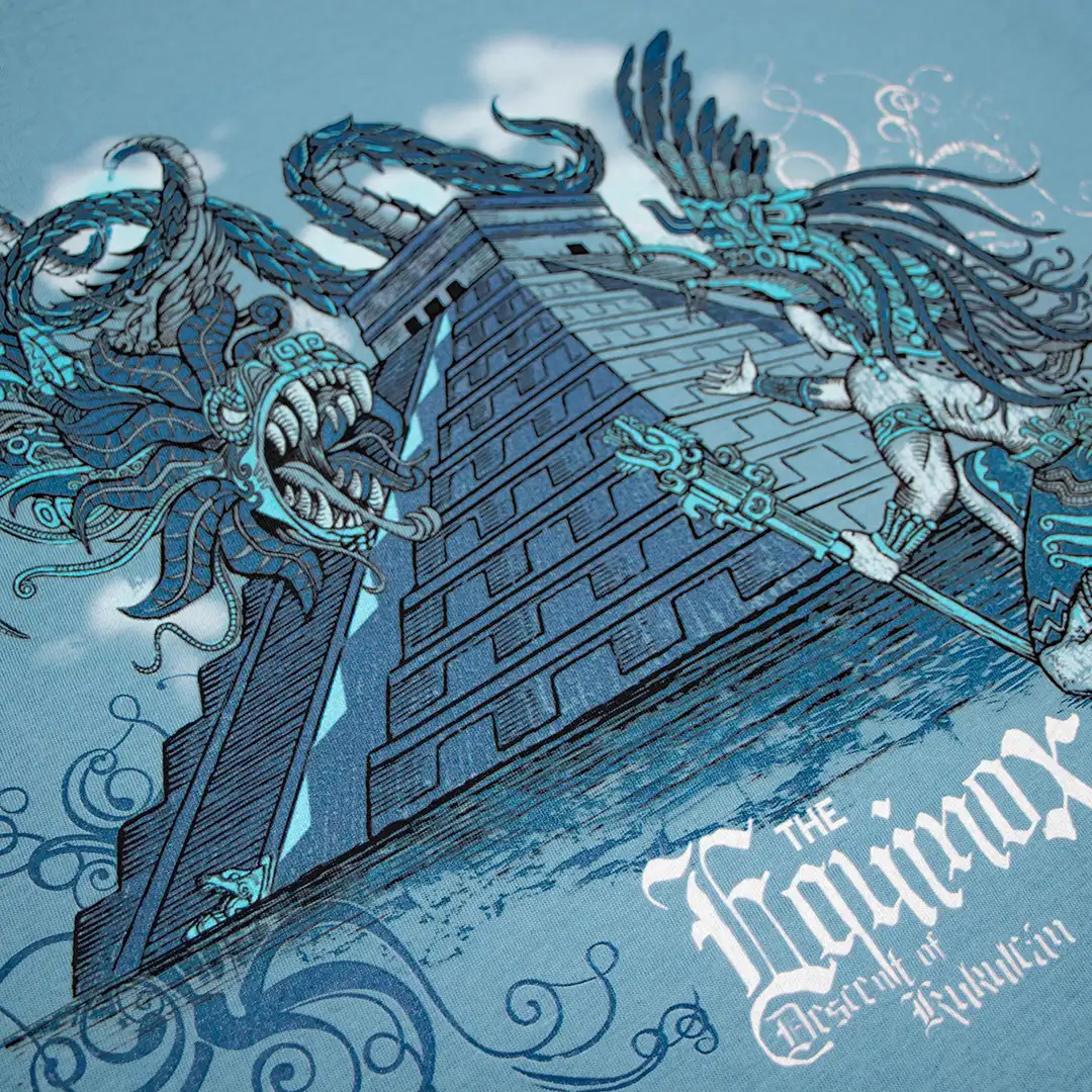 Chichen Itzá plano detalle Chichen Itzá Polo Para Caballero LOOCH Diseño Maya - Azteca