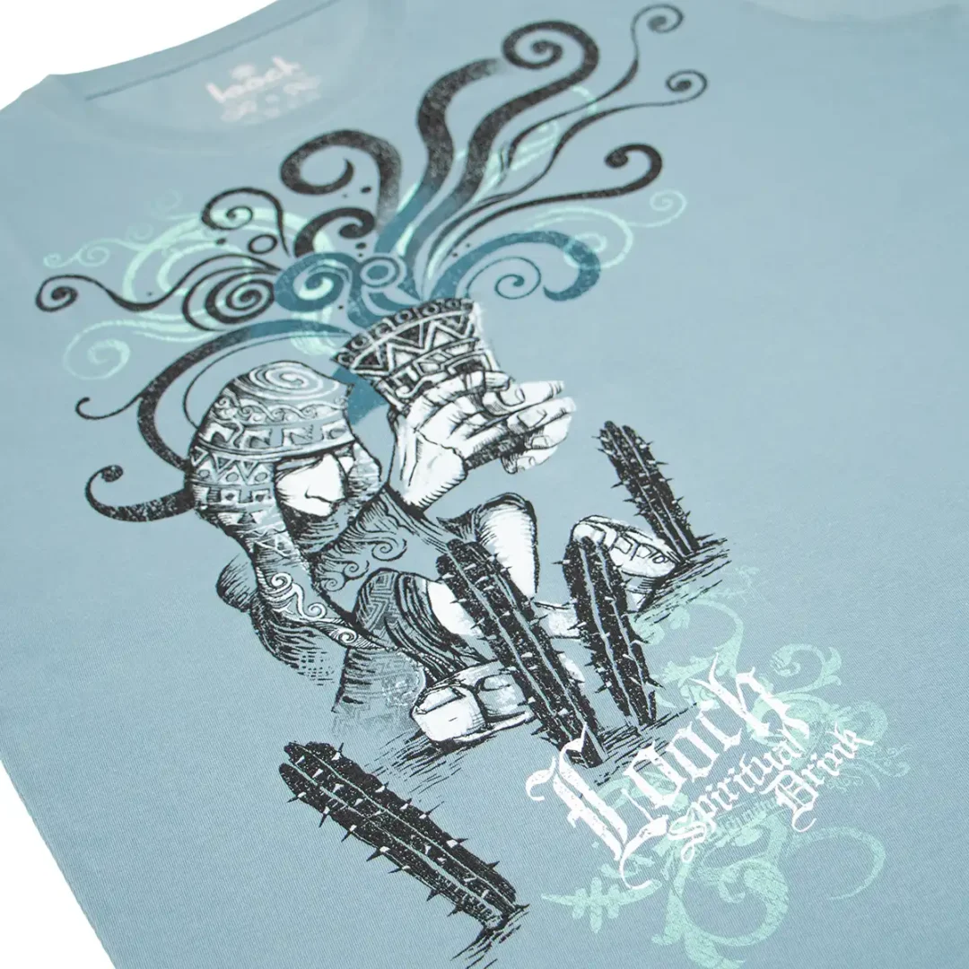 Bebida de Dioses diseño Polo Para Caballero LOOCH Diseño Pre-Inca Bebida de Dioses Celeste