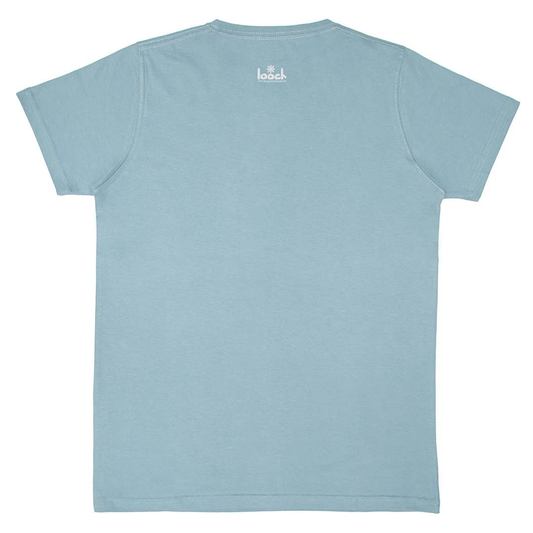 Bebida de Dioses posterior Polo Para Caballero LOOCH Diseño Pre-Inca Bebida de Dioses Celeste